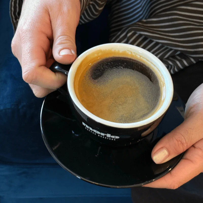Ceramic Cap Cup & Saucer Set (Black/Blue) - Image 3